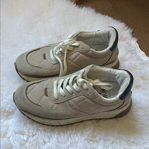 Madewell Beige and Cream Sneakers